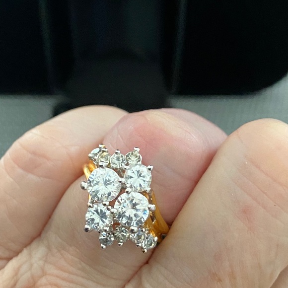 CZ Cluster ring - Picture 2 of 4